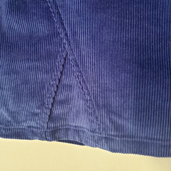 Frye Heritage Corduroy Dark Blue Mini Skirt 6 Cowgirl Country Boho Casual NEW - Picture 4 of 13